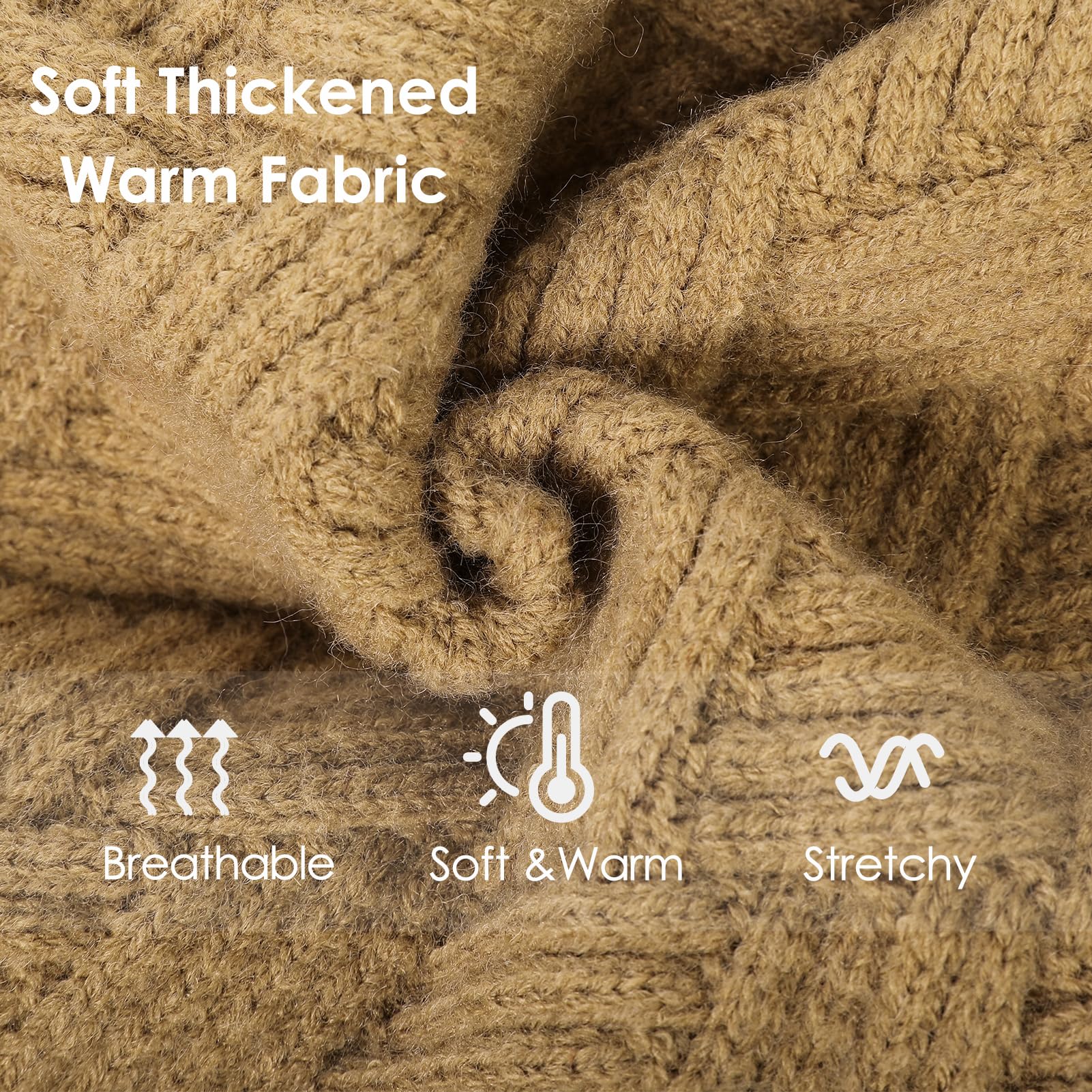 AOFITEE Maglione Cane, Invernale Maglione Cane Taglia Grande Natale con Collo Alto, Morbida e Calda Croci Maglioncini Pet con Maniche, Maglioni Cani Marrone per Dobermann, 2XL