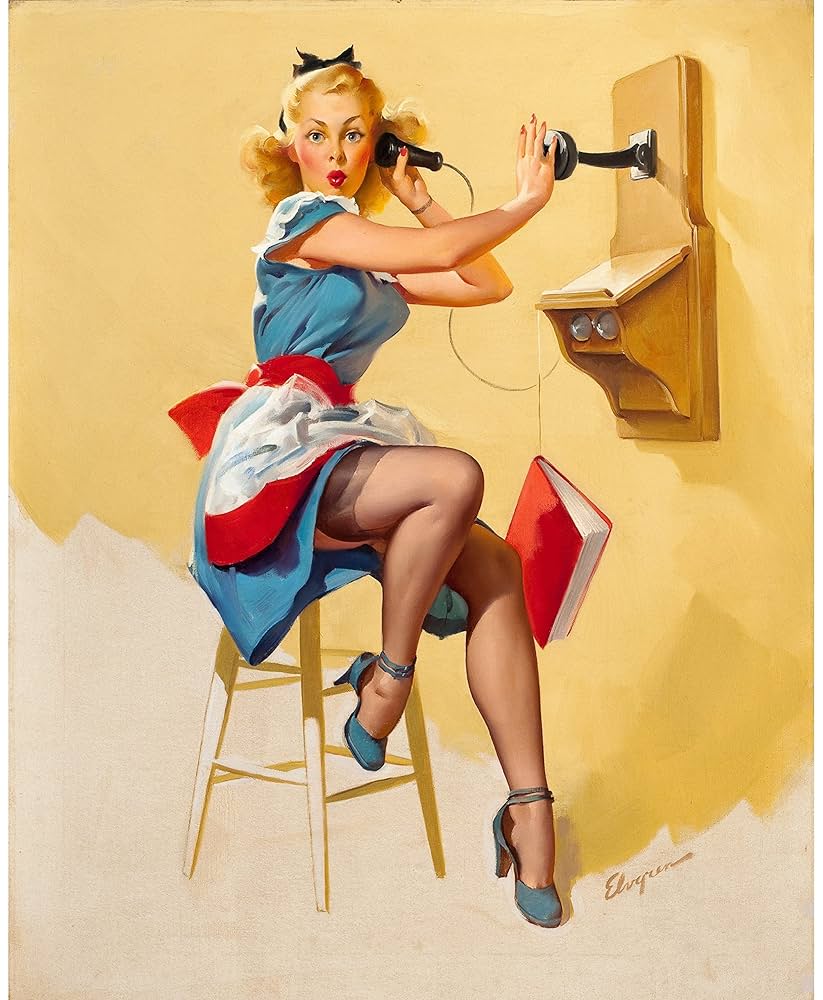 Gil Elvgren ギル・エルブグレン　ピンナップ　アート　額装 Gil Elvgren ジル・エルブグレン ピンナップガール アート