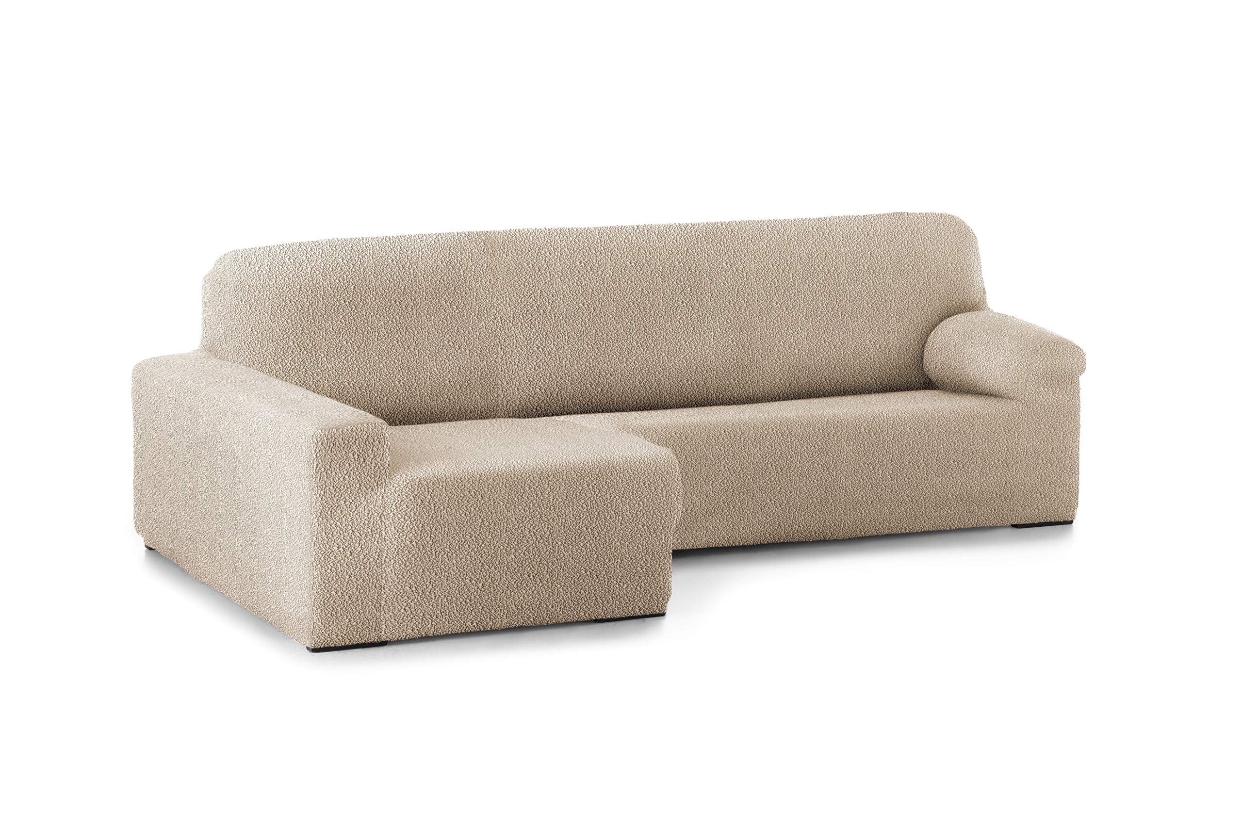Housse de canapé 3D Eysa beige protège canapé extensible 305 cm
