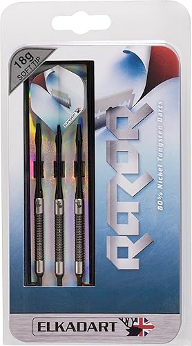 Miniatura 4 de Elkadart Razor 80% tungsteno punta suave dardos con estuche de almacenamientoviaje