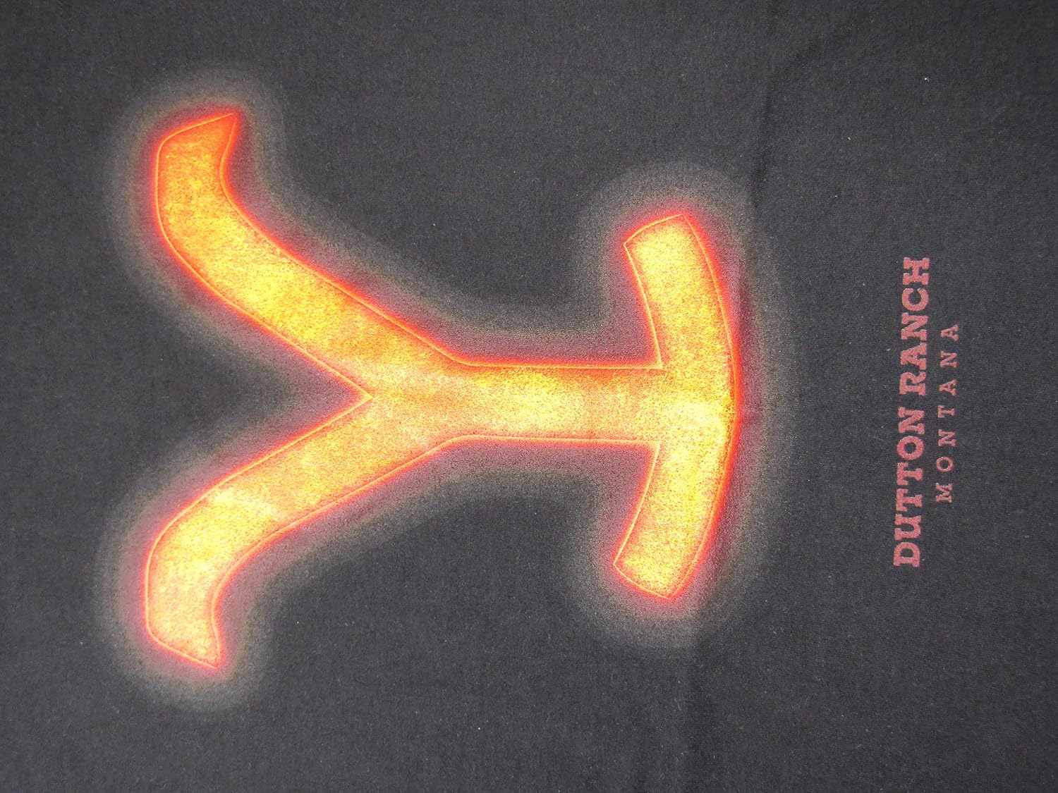 Bioworld Yellowstone Glowing Brand Mens Black Graphic Tee