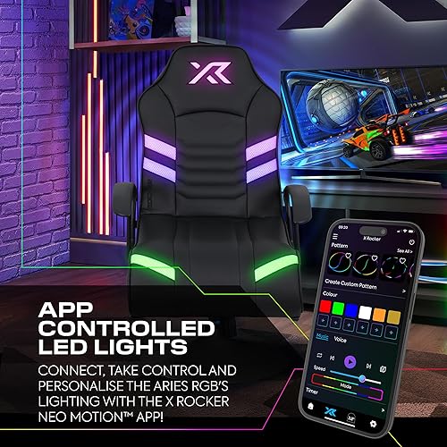 Miniatura 13 de X Rocker PC Computer Gaming Desk Chair, Built-in Audio, College Dorm Essentials for Guys and Girls, Bedroom, Dorm Room Essentials, Foldable, Gifts