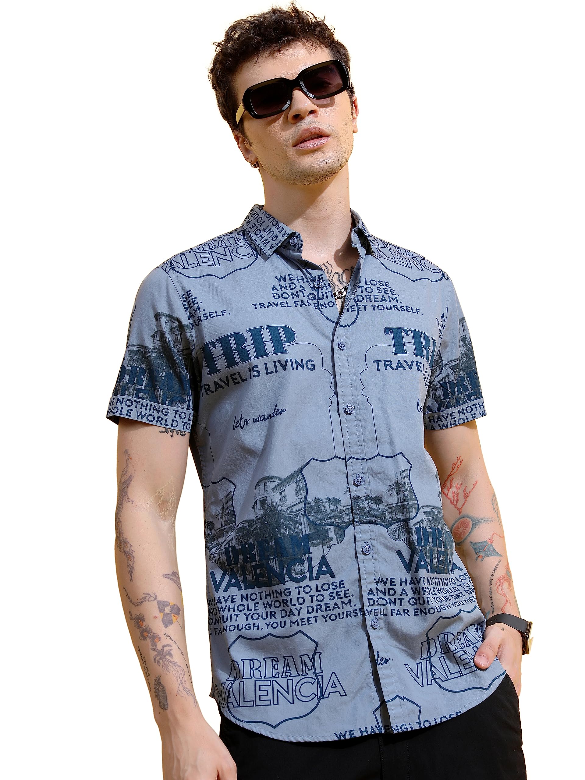 Ketch Men's Solid Regular Fit Button Down Shirt in neutral
