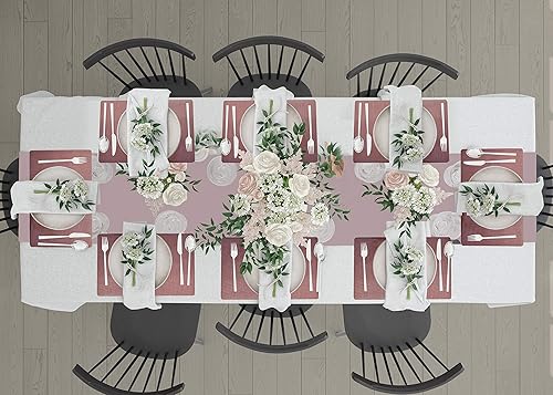 Miniatura 6 de Decozen Juego de 8 manteles individuales para mesa de centro de comedor, resistentes a los arañazos, a las manchas de calor, antideslizantes, para