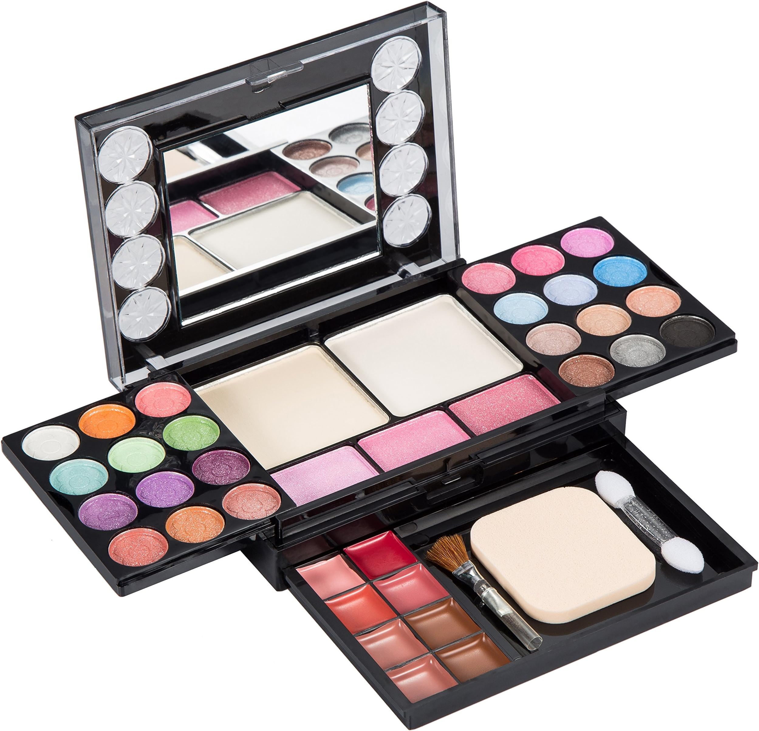 Eyeshadow Palette LT Makeup Palette 37 Bright Colors Matter and Shimmer Lip Gloss Blush Brushes Cosmetic Makeup Eyeshadow Highly Pigmented Palette for Girls Festival Birthday Gift Concealer Makeup Kit