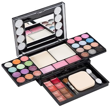 Eyeshadow Palette LT Makeup Palette 37 Bright Colors Matter and Shimmer Lip Gloss Blush Brushes Cosmetic Makeup Eyeshadow Highly Pigmented Palette for Girls Festival Birthday Gift Concealer Makeup Kit