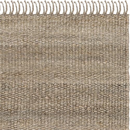 Miniatura 4 de SAFAVIEH Natural Fiber Collection - Alfombra de pasillo de 2 pies 6 pulgadas x 8 pies, gris, hecha a mano con flecos, tejido de yute bohemio, ideal