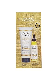 Carols Daughter Goddess Strength Hair Care Set, Includes Sulfate Free Conditioner and Scalp Oil, Curly Hair Products to Repair and Moisturize, 1 Kit
