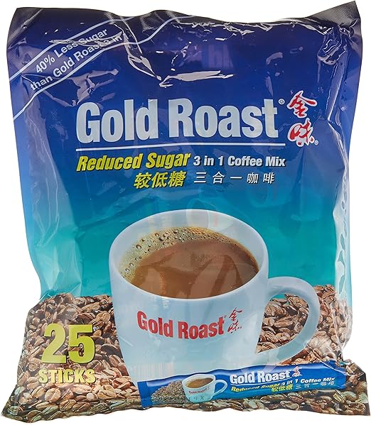 Gold Roast Reduced Sugar 3in1 Instant Coffeemix Reduced Sugar, 25 x 15g