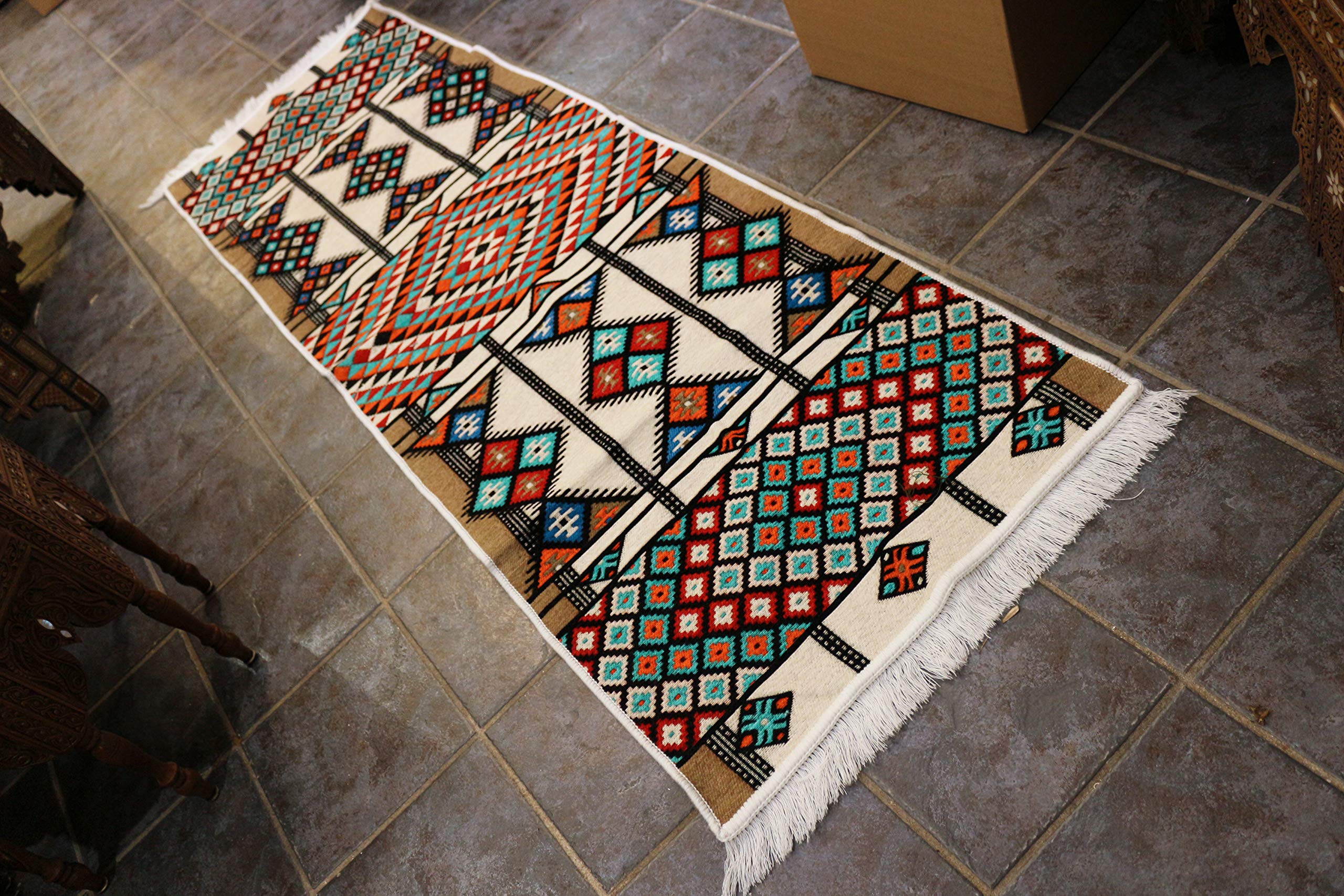 Tapis Oriental Kelim Elessar Idée Cadeau Idéale d'Anniversaire et Crémaillère