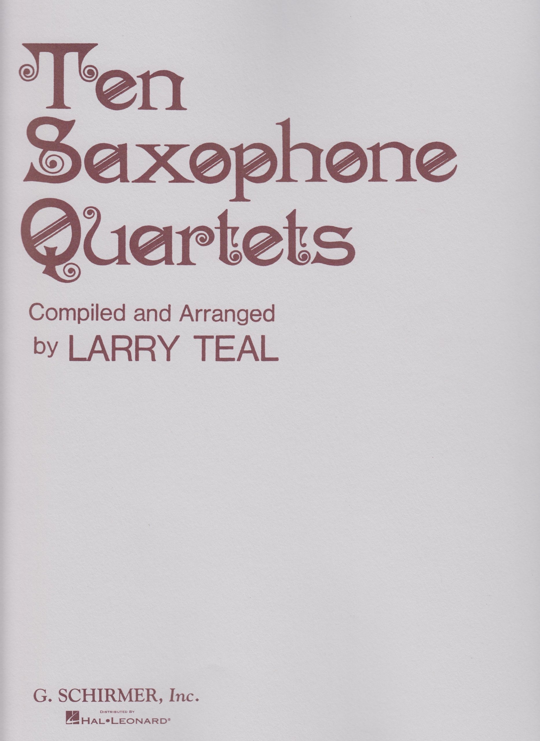 Ten Saxophone Quartets