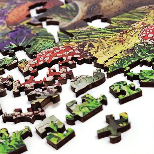 Miniatura 7 de Rompecabezas de madera para adultos con piezas de forma única, fabricado en Estados Unidos por FoxSmartBox - 487 piezas - Majestic Harvest