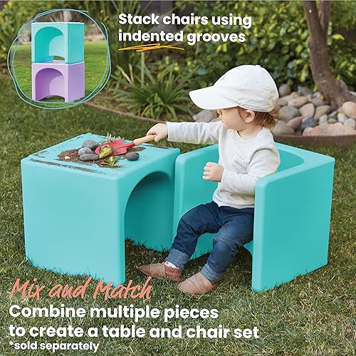 Miniatura 5 de ECR4Kids Tri-Me Silla de cubo 3 en 1, muebles para niños, Aqua