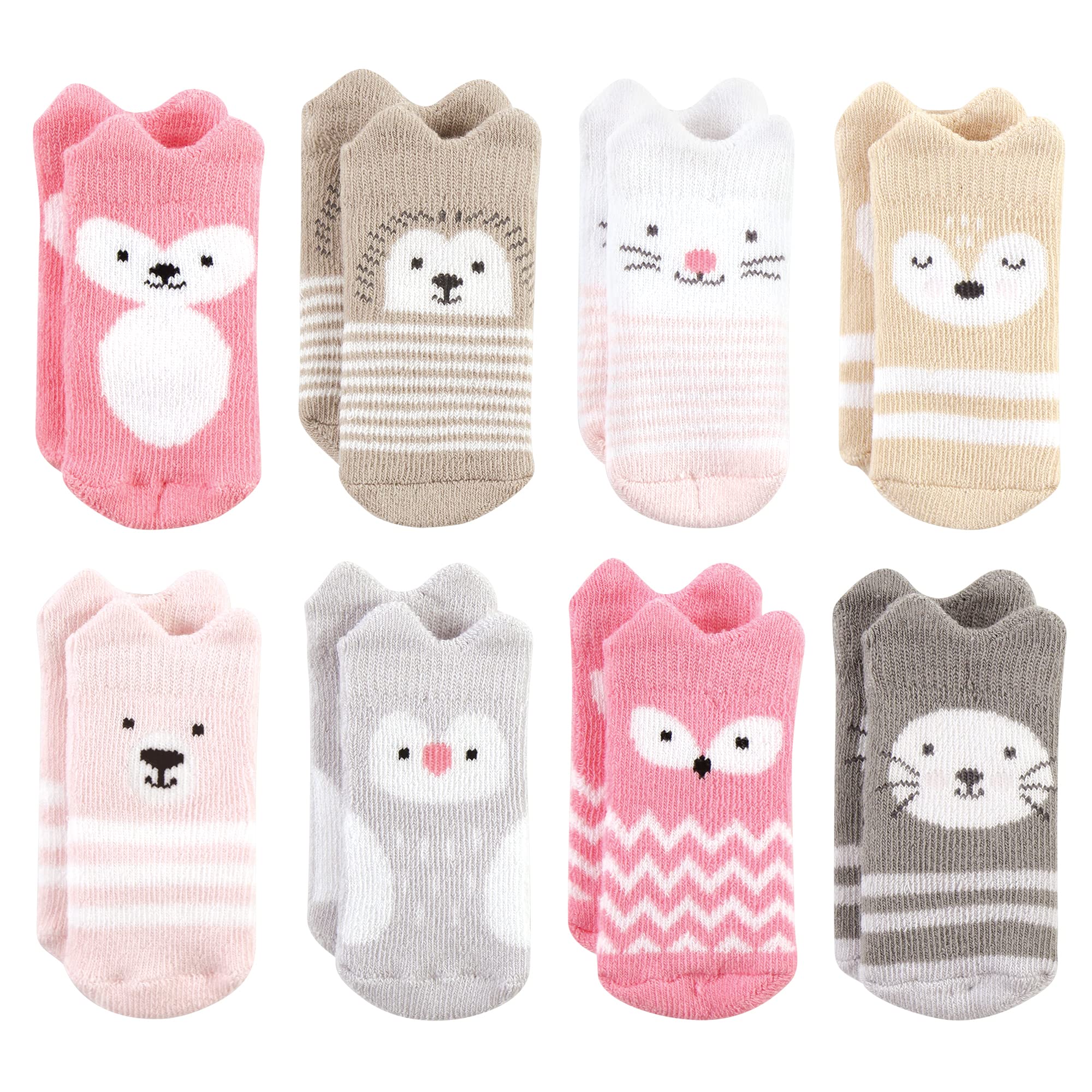Hudson Baby Baby 8-pack Cotton Rich Newborn and Terry Socks