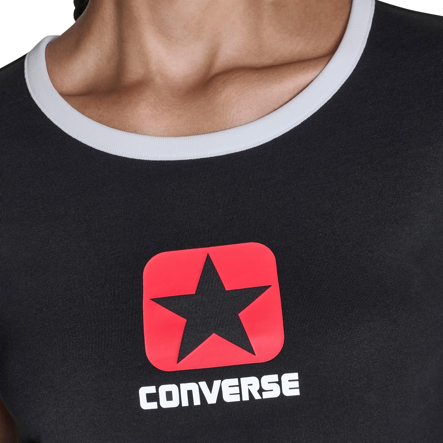 Converse Womens Casual Box Star Crew Neck T-Shirt - Image 6