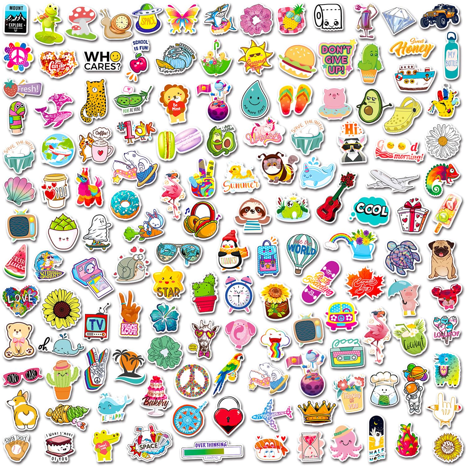 300 Stück niedliche Aufkleber Vsco Aufkleber für Wasserflaschen, wasserdicht, niedliche Aufkleber für Kinder, Teenager, Mädchen, ästhetische VinylAufkleber für Wasserflaschen, Flaschen, Telefon,