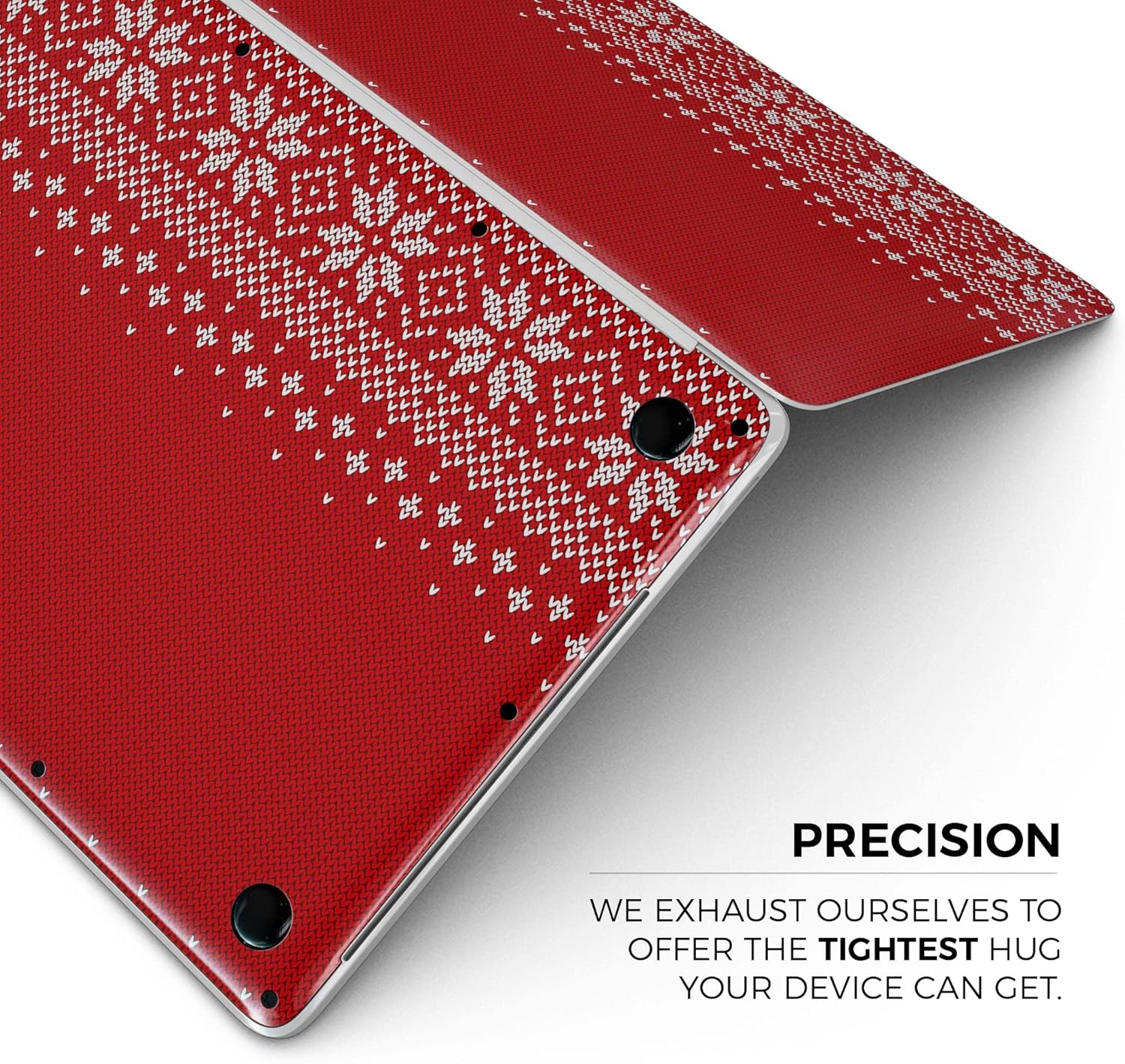 Design Skinz Knitted Ugly Christmas Sweater V4 Full-Body Wrap Scratch Resistant Decal Skin-Kit Compatible with MacBook 14" Pro M1 (A2442)