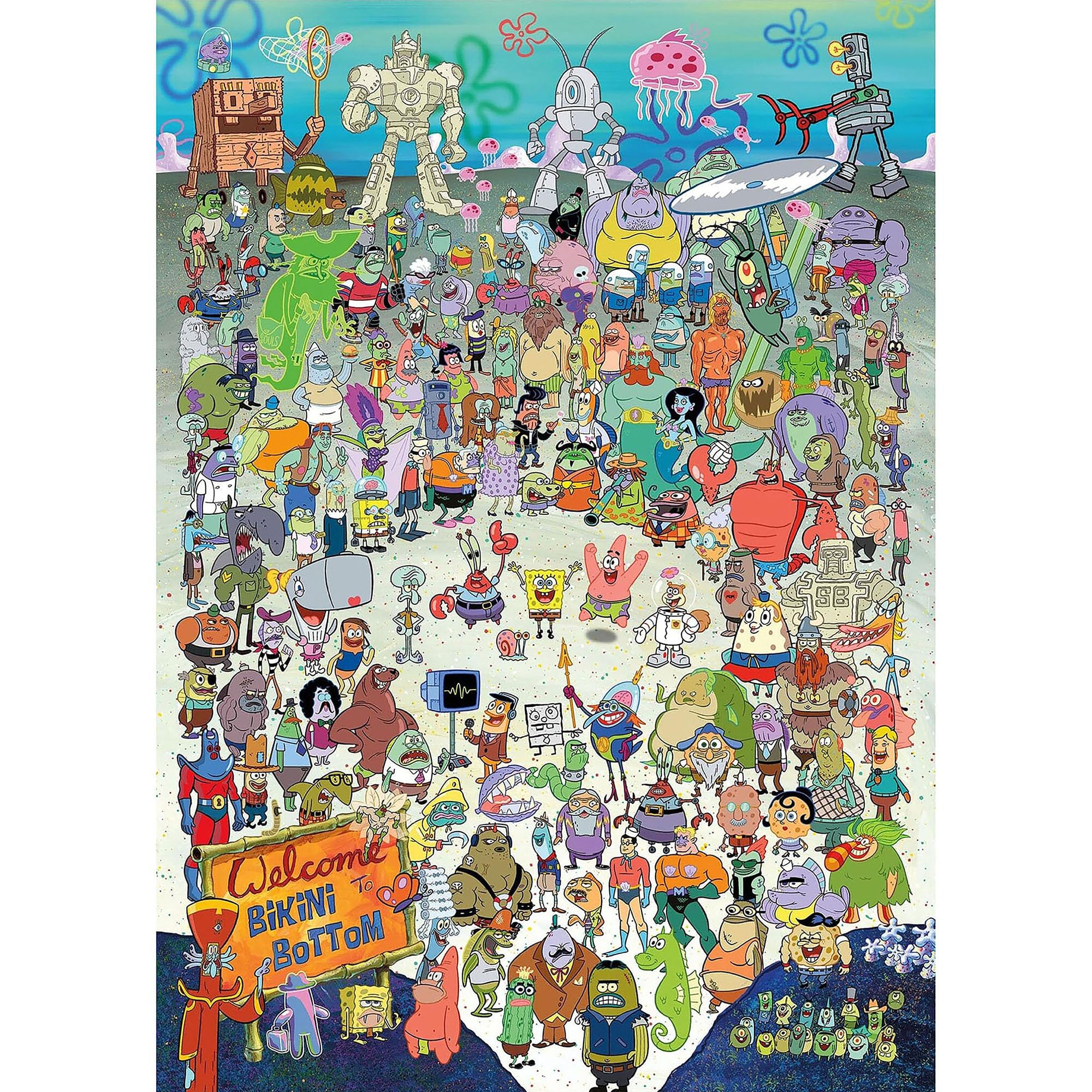 Aquarius Spongebob Squarepants Cast 1000 Pc Puzzle