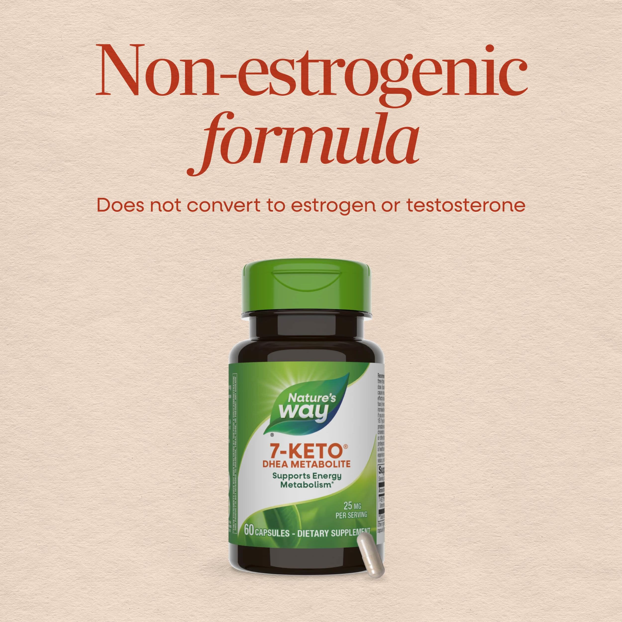 Nature's Way 7-Keto DHEA Metabolite, Energy Metabolism Support*, 60 ct — Amazon image 3