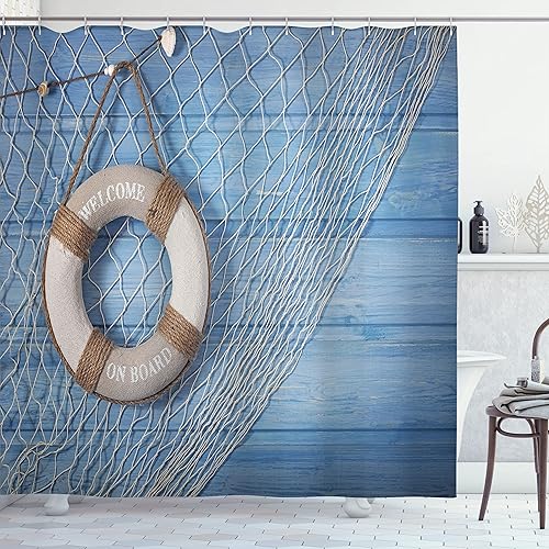 Juego de cortina de regadera Ambesonne Collection, tela de poliéster
