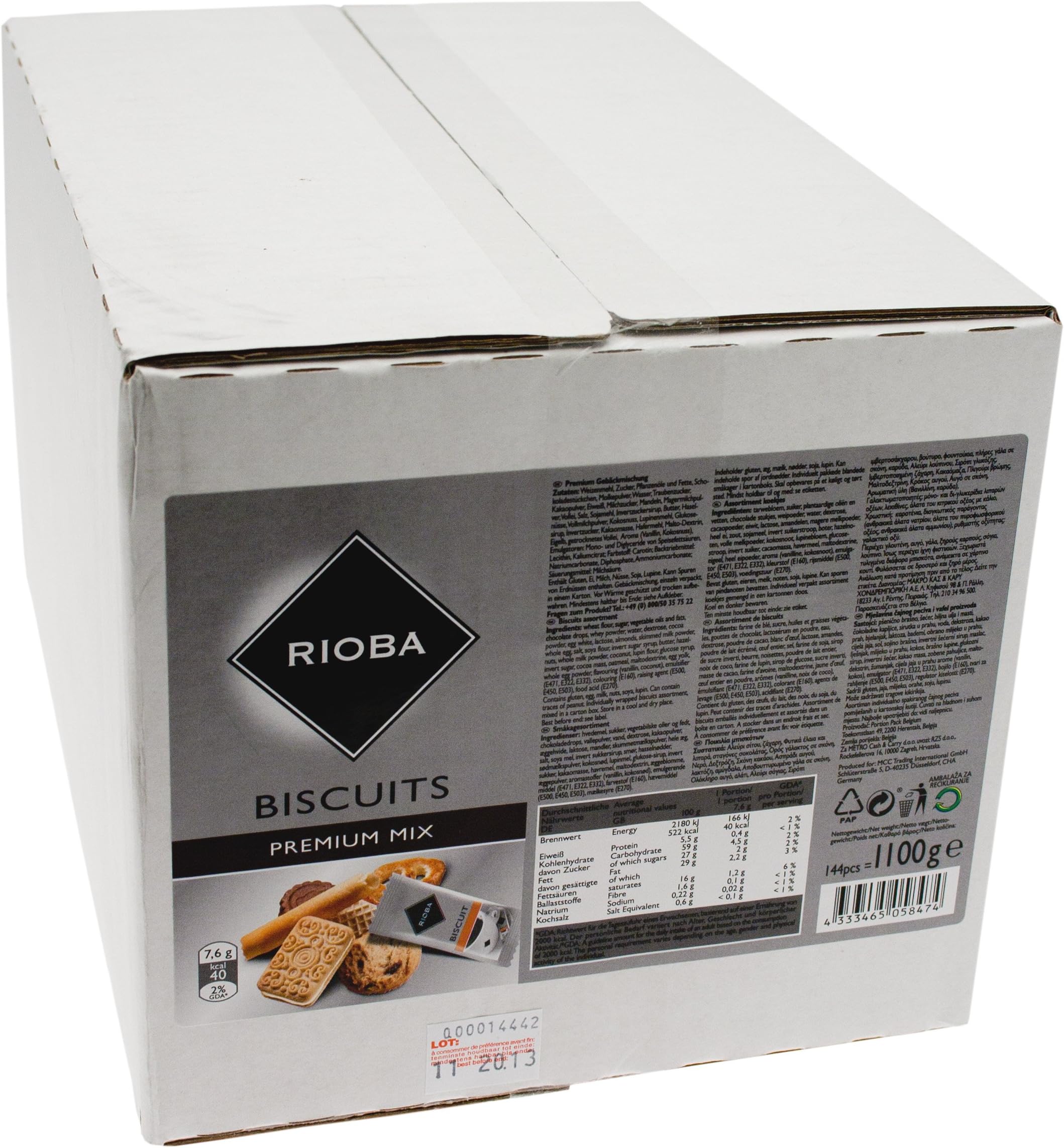 Rioba Premium Mix Biscuits, 144 Units