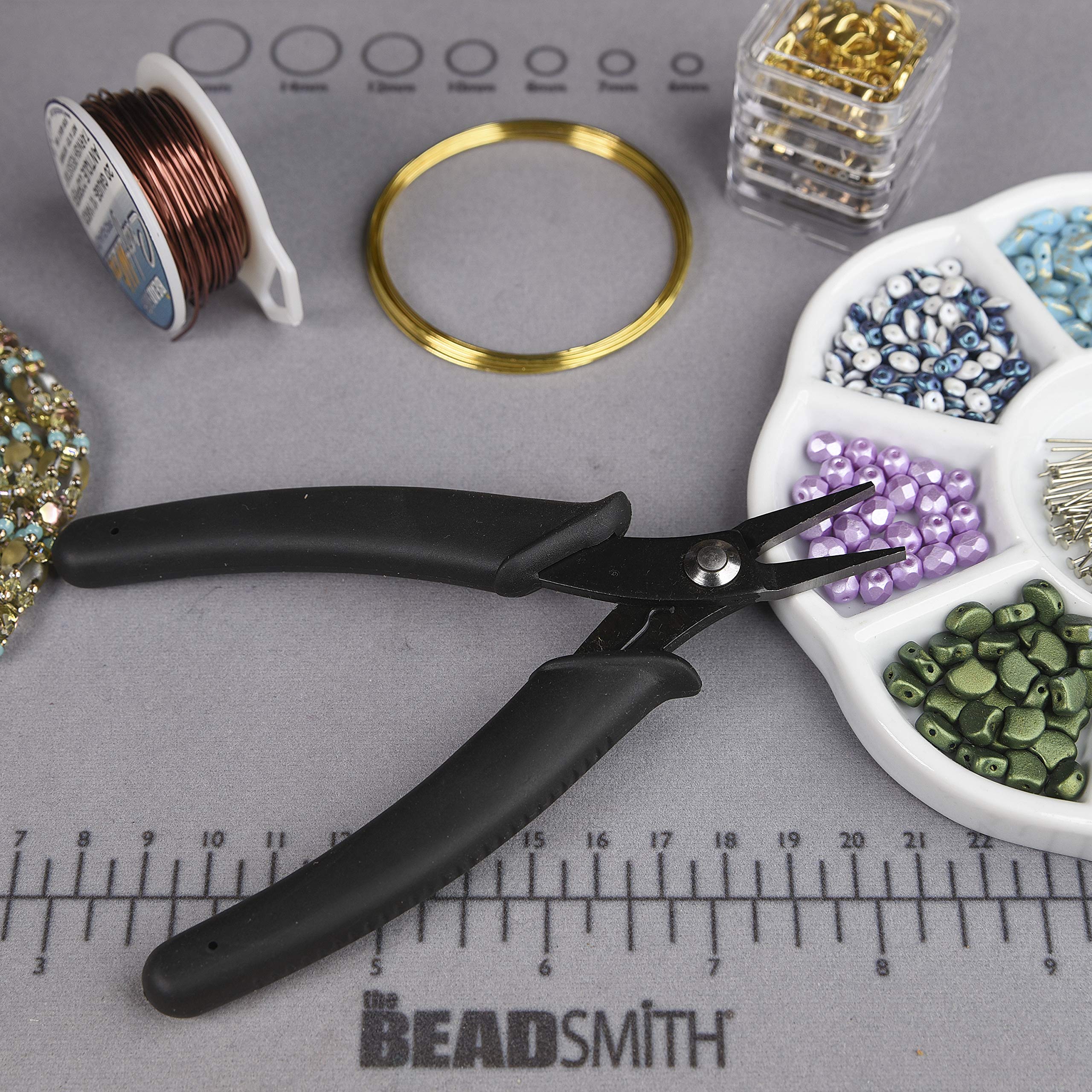 The Beadsmith Pince à Bec Plat Avec Poignée à Ressort