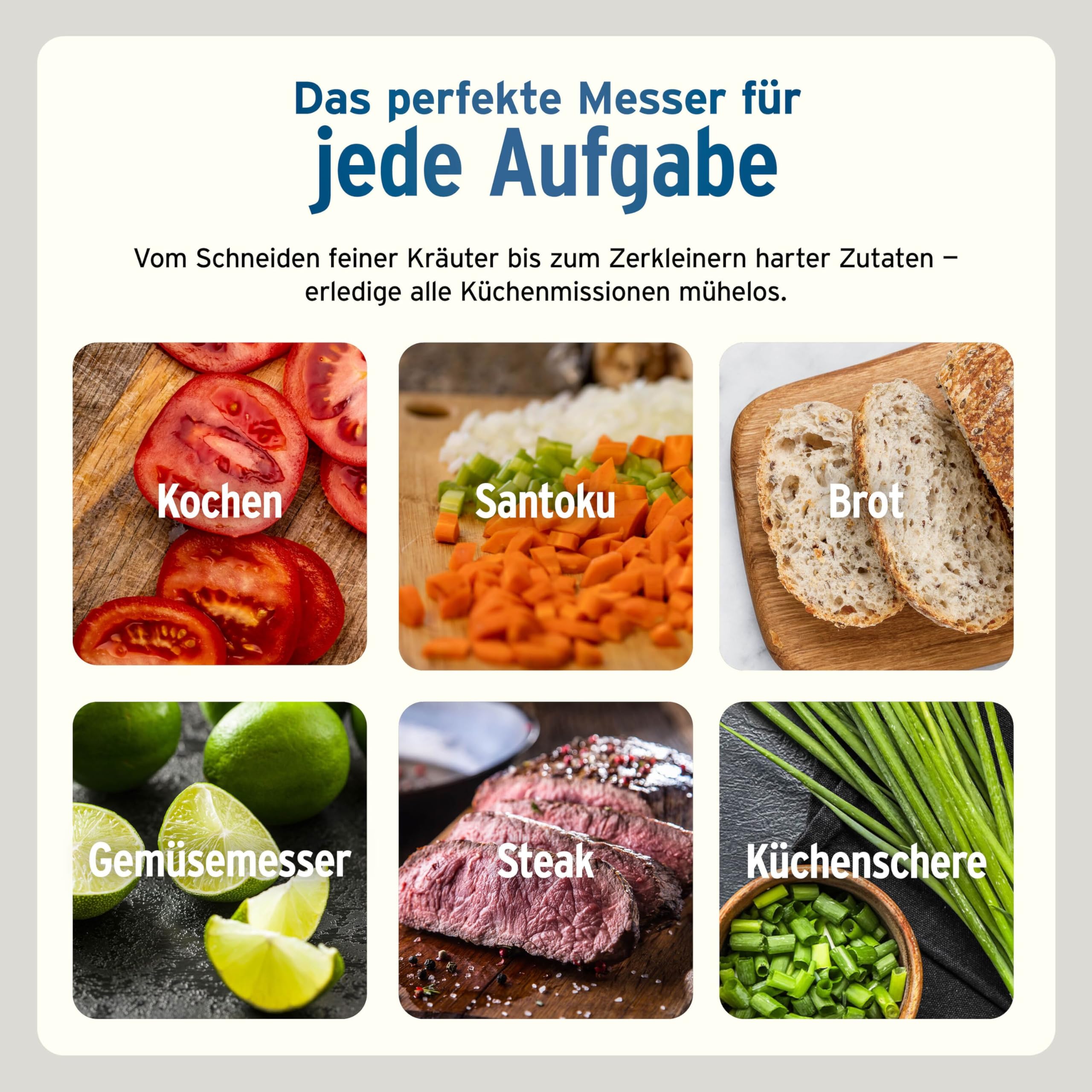 Ninja StaySharp 13-teiliges Messerblock-Set mit abnehmbarem Messerschärfer – Steingold NK32013EUUKSD1