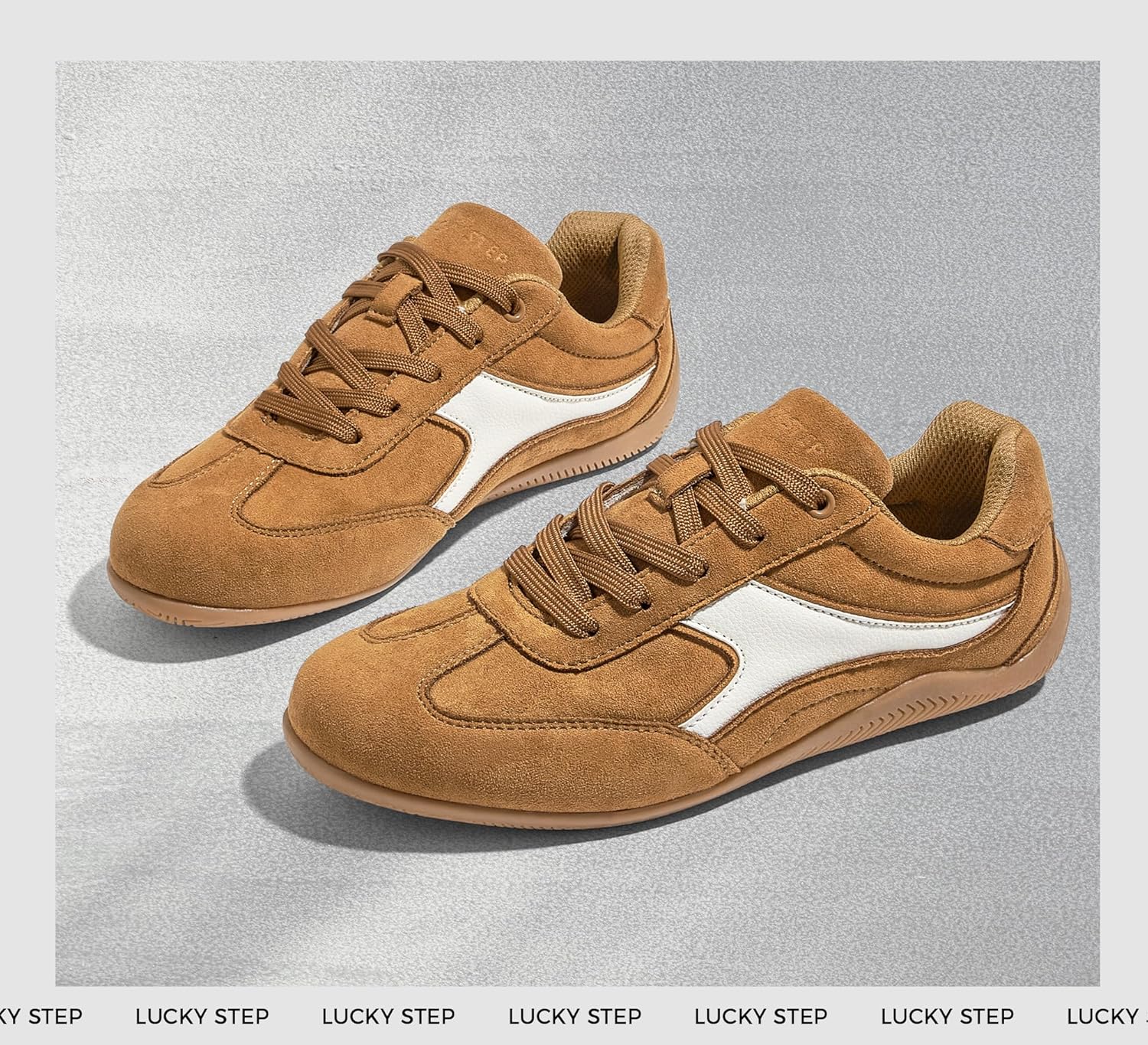 LUCKY STEP Women's Retro Casual Fashion Sneakers Classic Tennis Thin Sole Low Top Lightweight Running Trainer Trendy Cute Walking Shoes Comfortable Footwear - Image 9