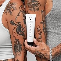 Vista 4 de Defend Tattoo Protector solar - SPF 30 3.4 fl oz Tubo- Loción mineral de protección solar - Protección contra la decoloración del tatuaje e