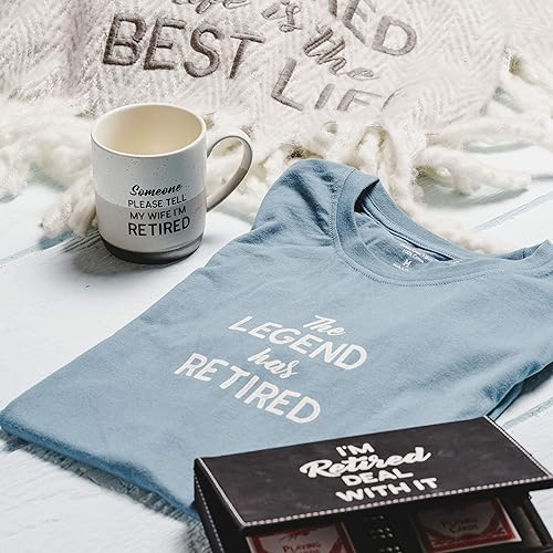 Miniatura 5 de Pavilion Gift Company - Alguien por favor dígale a mi esposa que me jubilé - Taza de cerámica moteada de 15 oz para café o té