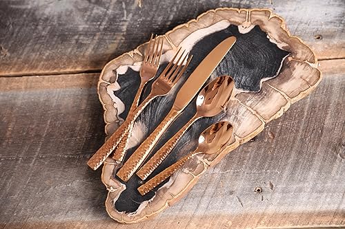 Miniatura 40 de Juego de cubiertos Fortessa, de acero inoxidable 18/10 para bistró, juego para 1 persona, 5 unidades, Lucca Faceted, 5-piezas, Plateado