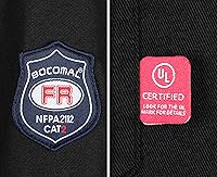 Vista 19 de BOCOMAL FR Shirts 6.25oz Camisas de soldadura ligeras Camiseta ignífuga para hombre ignífuga