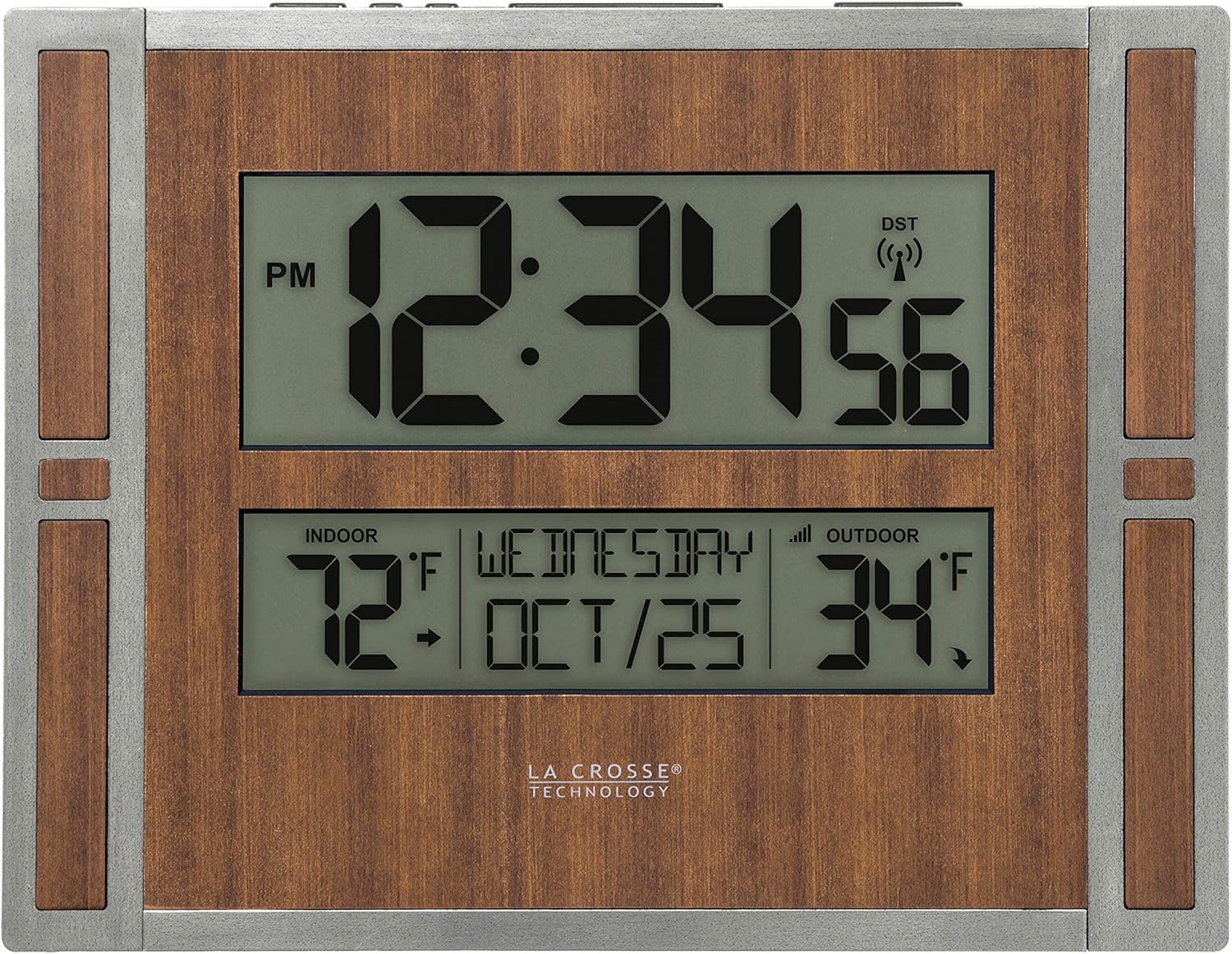 La Crosse Know-how BBB86088 Atomic Digital Wall Clock with Indoor & …
