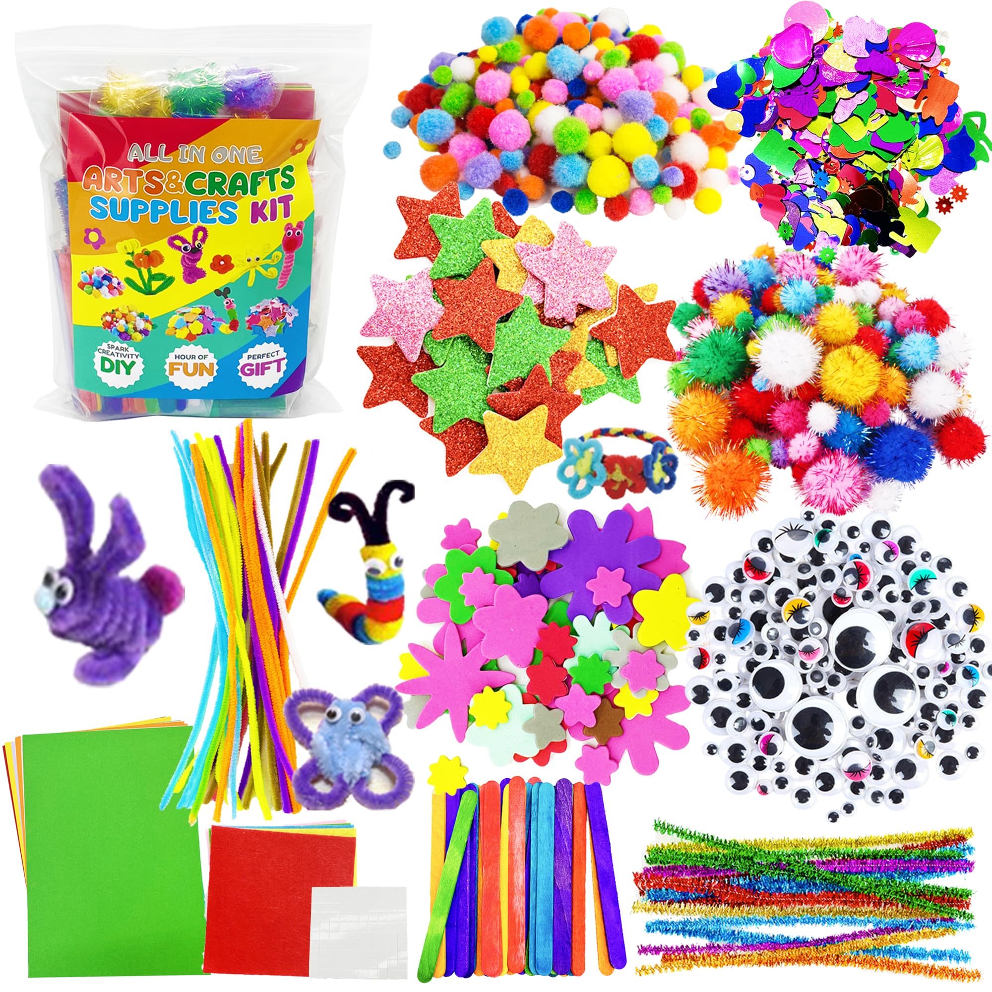 Haocjanc Kit Creativo In Legno Per Bambini – 40 Pezzi Da Dipingere Con Matite Acquerellabili E Adesivi