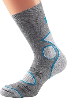 1000 Mile Women's 2 Season Women's 2 Season Walking Socks - Grey/Blue, Small/Size UK 3-5.5