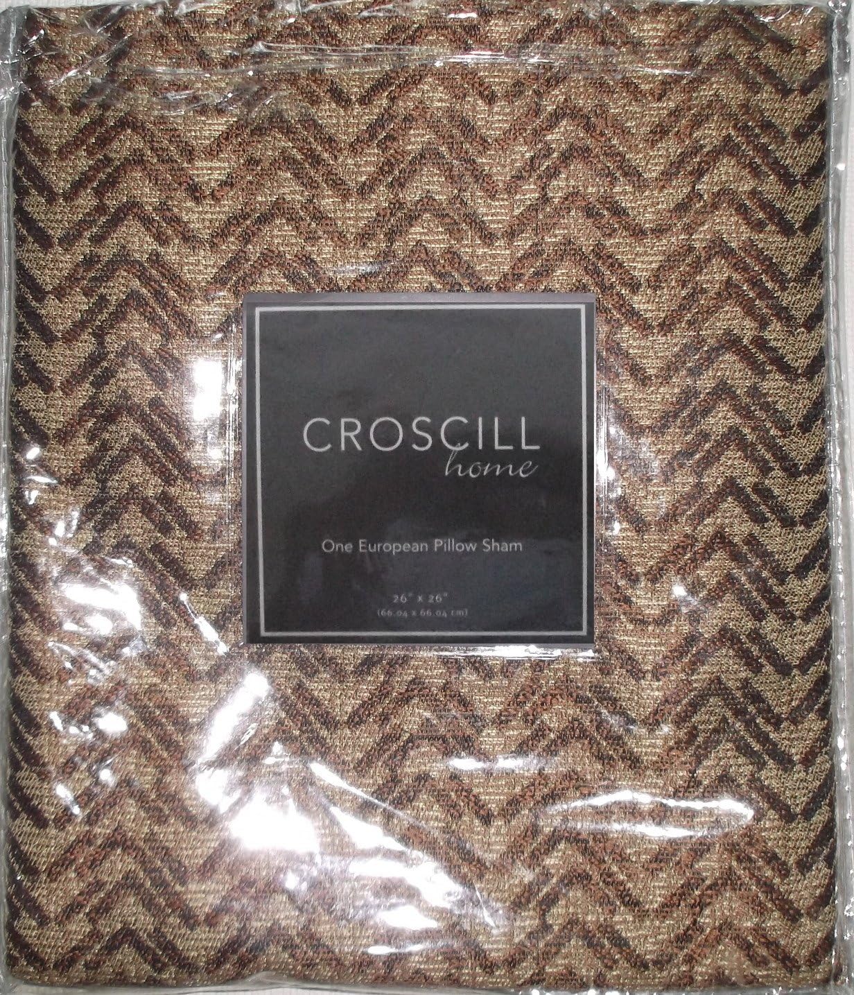 Croscill Euro Sham Sahara Polyester 26x26 Bronze Home