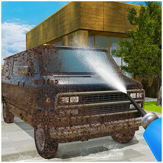 limpeza de simulador de lavagem de energia - lavagem de carro com pistola de água