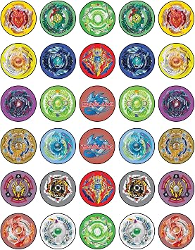 30 x Edible Cupcake Toppers Blade Themed Collection of Edible Cake Decorations | Uncut Edible on Wafer Sheet