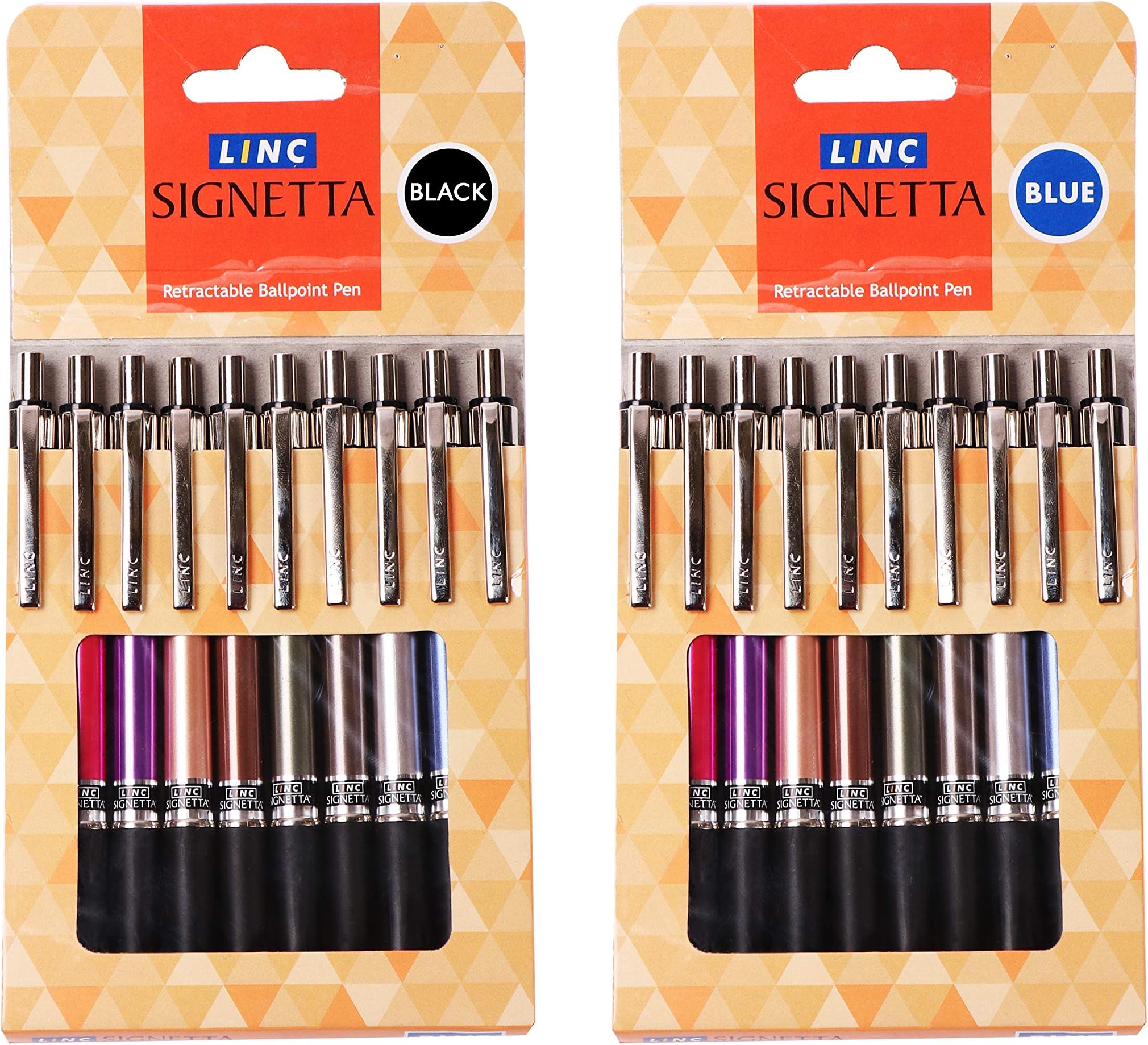 Linc Ball Pen, Black, Pack of 10 (Free Refill) Amazon.in