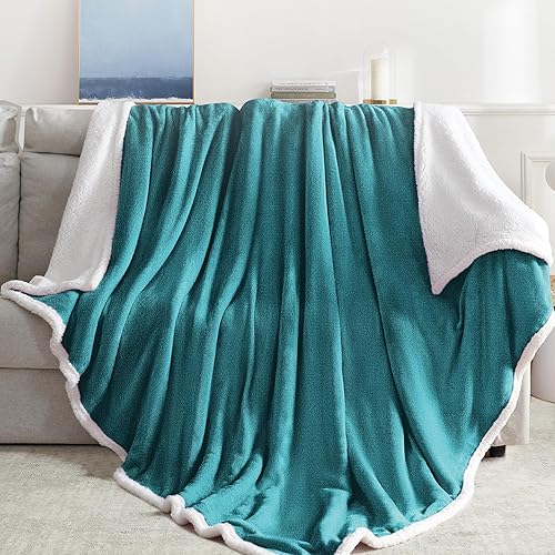 Miniatura 2 de BEAUTEX Manta de forro polar sherpa, manta y manta de franela suave y esponjosa, mantas mullidas y acogedoras para sofá, cama, sofá para adultos (50