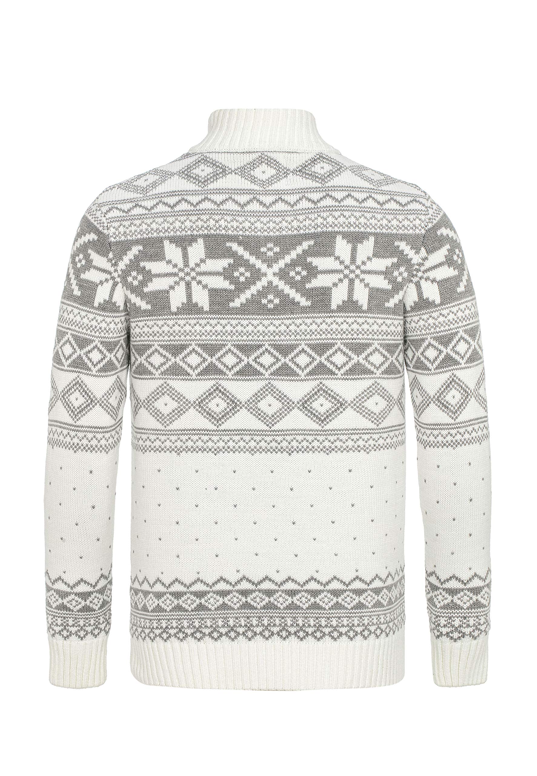 Redbridge Maglione da Uomo Stile Norvegese Pullover con Collo Alto in Cotone