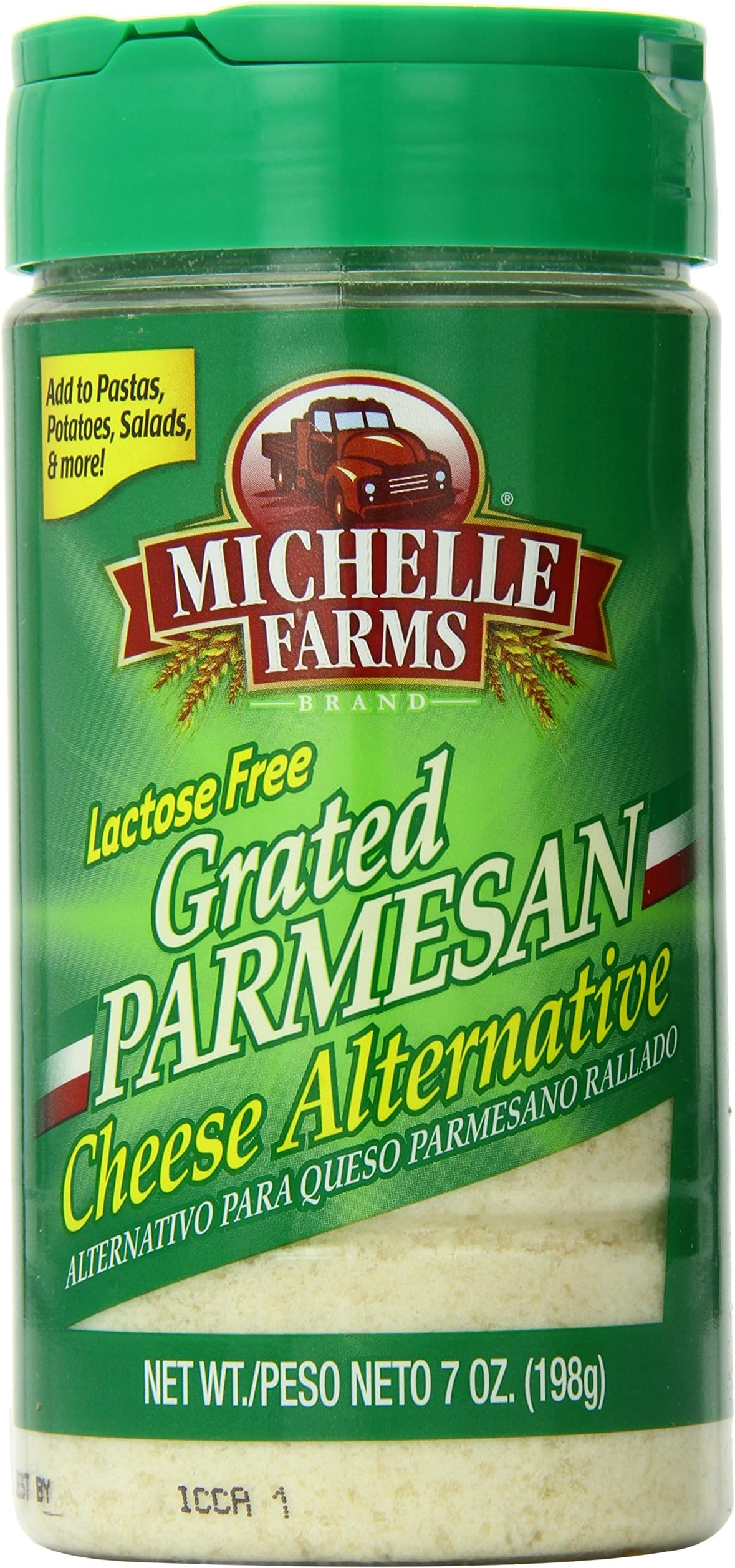 Michelle Farms Parmesan Cheese Alternative, 7 Ounce (Pack of 12)
