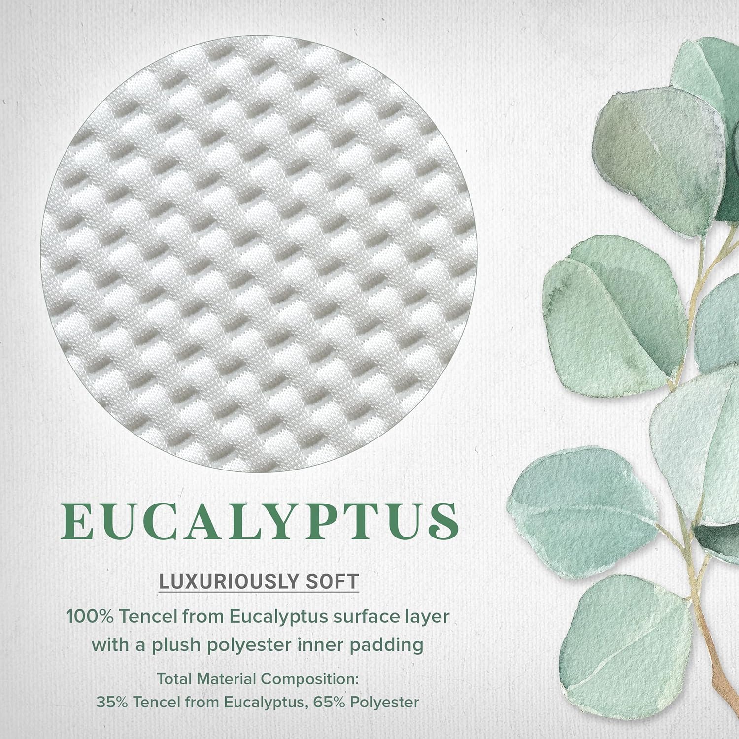 King Tencel Eucalyptus Mattress Protector - Waterproof Breathable Cooling Cover Protects Against Moisture, Spills, Stains - Noiseless, Machine Washable, Fits 16 inch Bed (King)