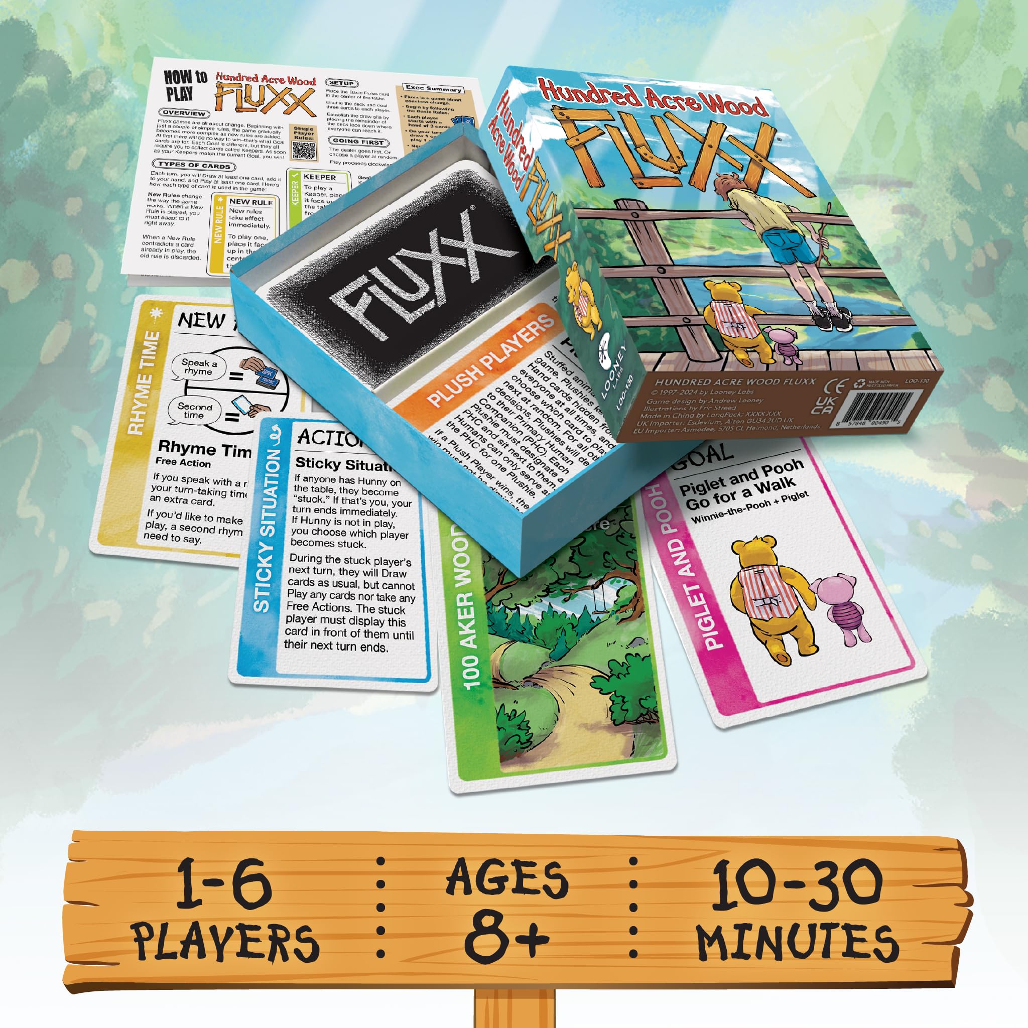 Hundred Acre Wood Fluxx – Kartenspiel Mit Winnie Puuh & Freunden, Für Familien, Inkl. Plüschtier-Regel