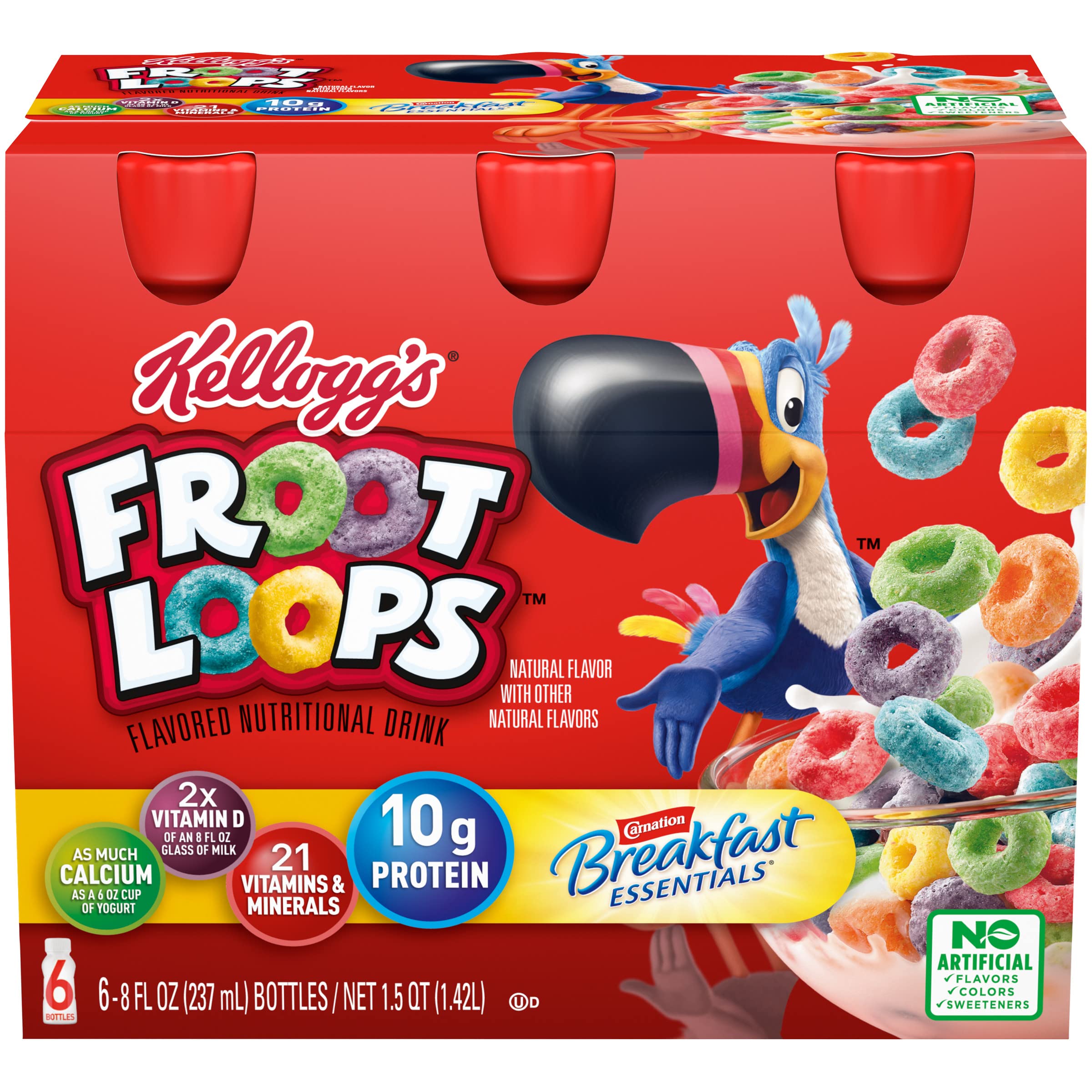 Carnation Breakfast EssentialsKellogg’s Nutritional Drink (Froot Loops, 8 Fl Oz, Pack of 1)
