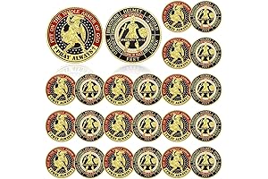 24 Pcs Religious Prayer Coins Collection for Faith