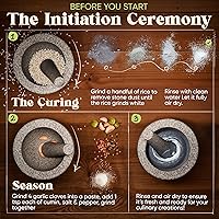 Vista 6 de ChefSofi Juego de mortero y mano de mortero - Exterior pulido negro - Capacidad de 1.5 tazas