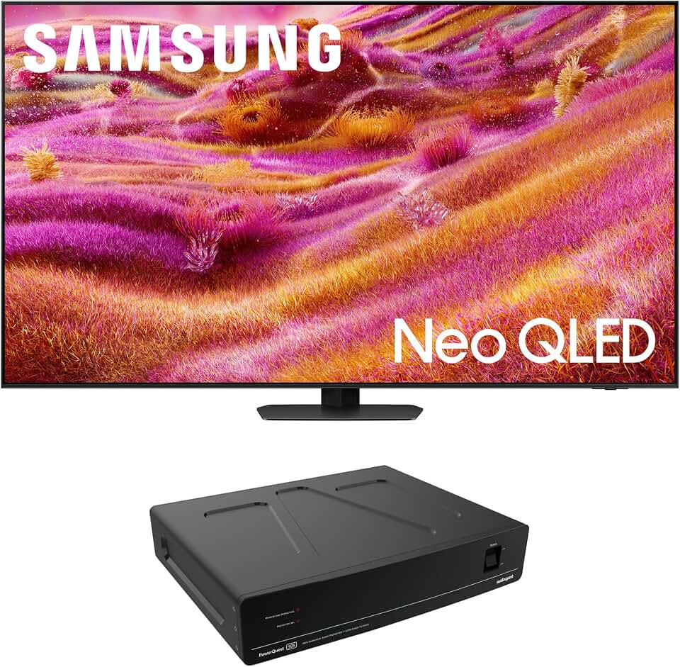 Samsung QN75QN90FAFXZA 75 Inch Neo QLED 4K QN90F Vision AI Smart TV with an AudioQuest PQ505NA PowerQuest 505 12 Outlet Surge Protector (2025)