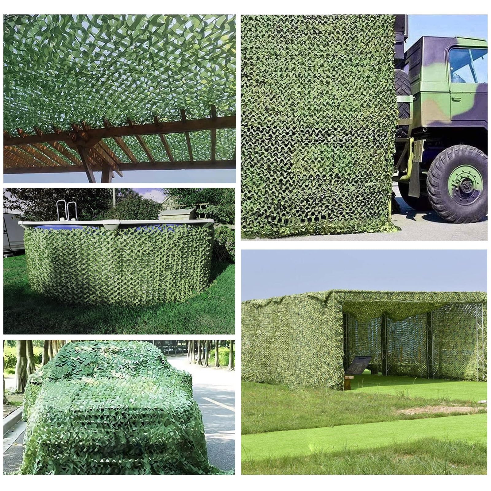 Diferentes tamaños Red de Camuflaje | Ligero Malla Camuflaje | Red de protección Solar | para Forestal, Cámping, Fiesta, Militar, Cubiertas del Coche, observación de Aves