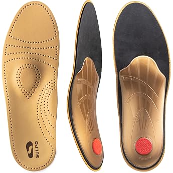 SULPO Orthopaedic Insoles - Comfort Shoe Insoles Made of Genuine Leather with Arch Support for Flat Foot and Metatarsal Discomfort - Insoles Shoes for Men and Women 1 Pair 46